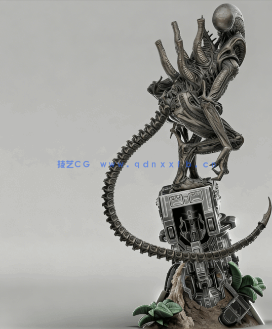 [3D打印人物] 异形外星怪兽《异形》影视角色雕刻手办3D打印模型(图4)