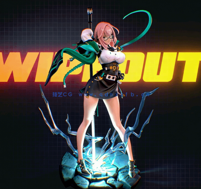 [3D打印人物] 月城怜Tsukishiro Yanagi《绝区零》游戏角色雕刻手办3D打印模(图2)