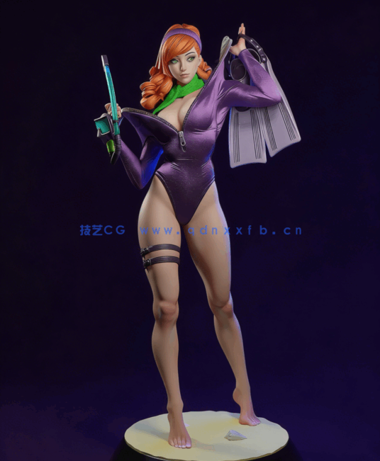 达芙妮Daphne《史努比》动漫人物角色雕刻手办3D打印模型(图2)