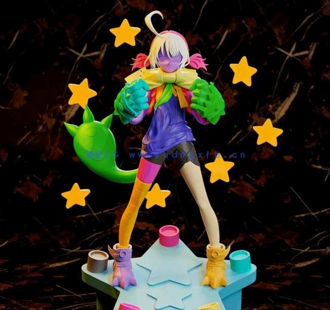 [3D打印人物] Gigi Murrin虚拟主播人物角色雕刻手办3D打印模型(图4)