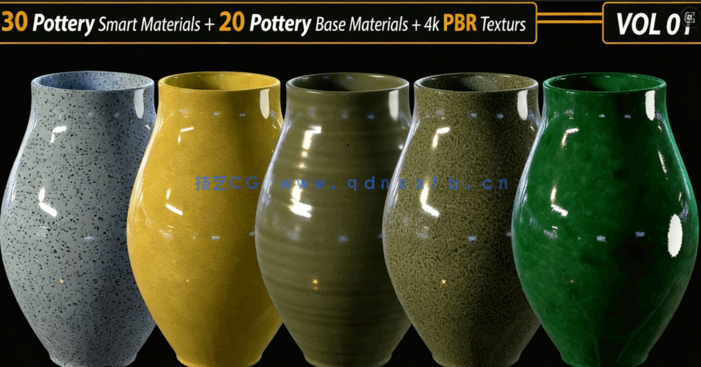 20组陶器罐子贴图素材 Artstation – 20 Pottery 4k PBR Textures Vol.01(图1) 20组陶器罐子贴图素材 Artstation – 20 Pottery 4k PBR Textures Vol.01(图1)