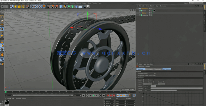 C4D全细节精品自行车建模渲染教程(图5)