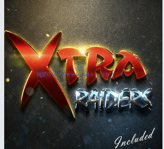 3D时尚暗色系光泽金属质感艺术特效PSD字模第五季(图5)