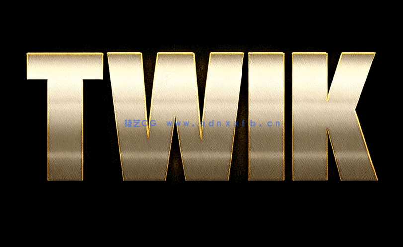 10组磨砂光泽纹理金属质感艺术特效PSD字模第三季(图1)