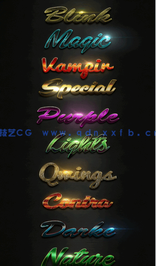 十组创意闪亮金色高贵质感艺术特效PSD字模第三季(图2)