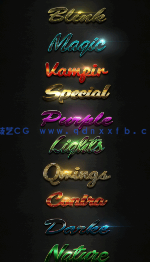 十组创意闪亮金色高贵质感艺术特效PSD字模第三季(图3)