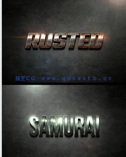 3D闪耀金属质感光晕艺术特效PSD字模第四季(图4)