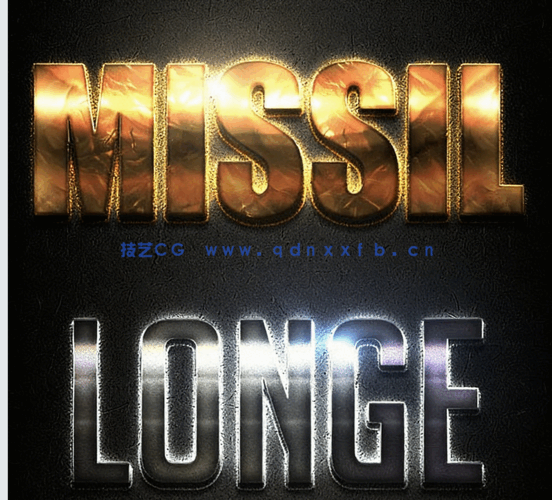 10组专业金属光泽文字艺术特效PSD字模第一季(图4)