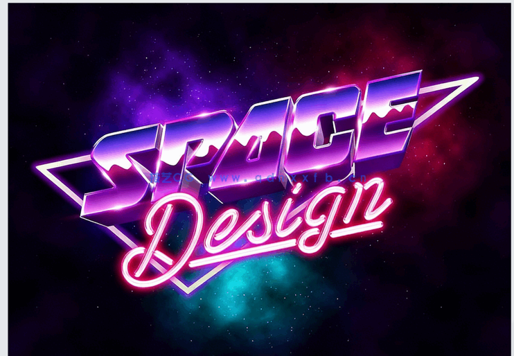 酷炫高级霓虹灯特效PSD字模(图4)