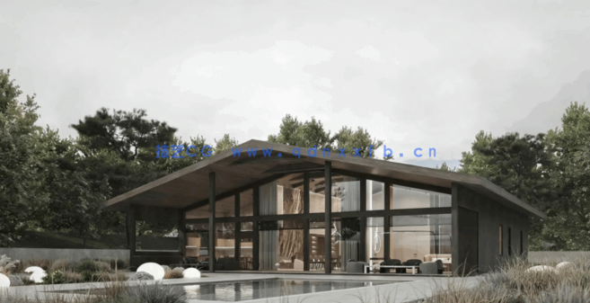 乌克兰侘寂风现代与原始质感室内设计案例合集 50套(图1)