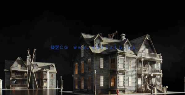 [建筑景观] 阴郁诡谲新英格兰小镇建筑环境场景3D模型 94G完整版(图6)