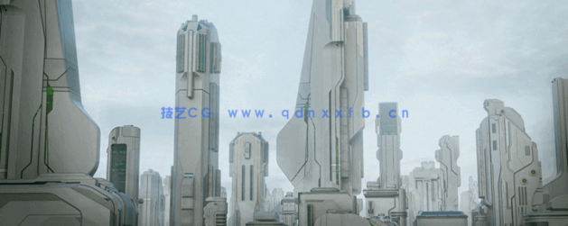 [建筑景观] 科幻城市与数据都市建筑场景3D模型(图5)
