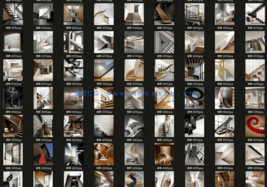 楼梯造型意向高清图集（1G，1168张）(图7)