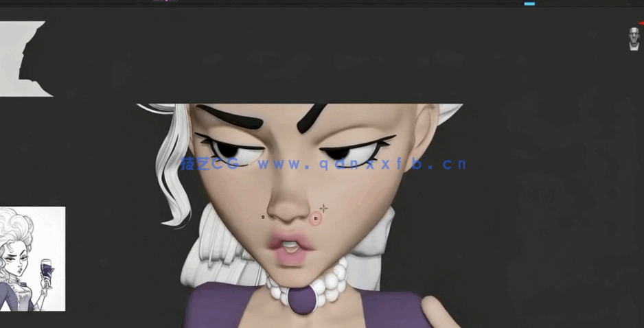 Zbrush人物角色基础网格雕刻原理视频教程 附源文件 (图4) Zbrush人物角色基础网格雕刻原理视频教程 附源文件 (图4)