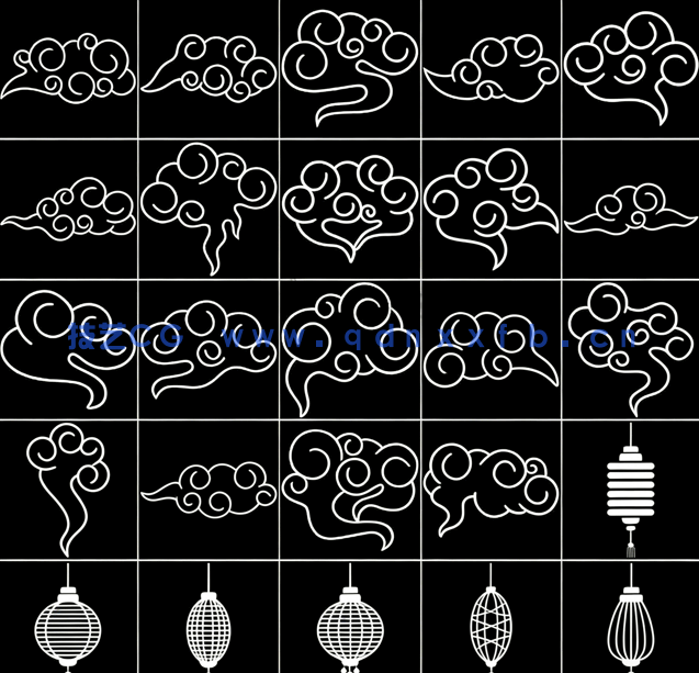 364款手绘古代亚洲花纹图案Alpha贴图(图3)