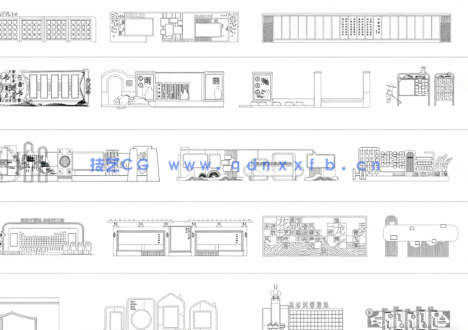 2026年最新宣传栏CAD图库CAD指示牌CAD标志牌CAD文化墙CAD标志牌(图2)