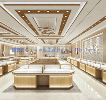 9套珠宝店CAD首饰店CAD黄金店CAD珠宝专卖店CAD玉器店CAD金店CAD珠宝店效果图(图4)