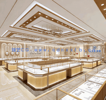 9套珠宝店CAD首饰店CAD黄金店CAD珠宝专卖店CAD玉器店CAD金店CAD珠宝店效果图(图3)