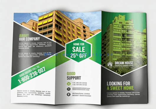 三折页宣传单效果商务广告PSD模板(图6)