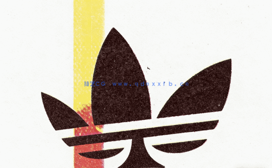 复古颗粒胶印半色调效果品牌LOGO PSD模板(图3)