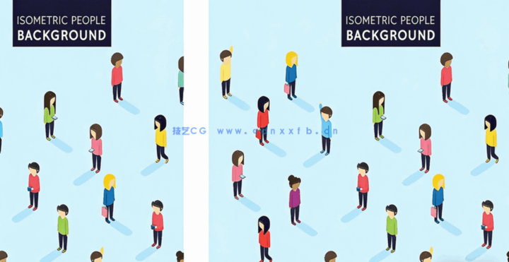 PS素材后期轴测人物大全PNG丨彩图+黑白线稿丨(图4)