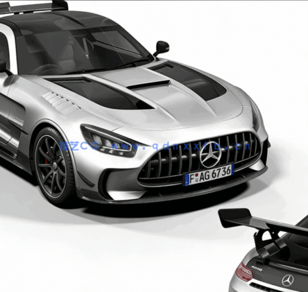银色奔驰双开门AMG运动鞋超级跑车三维模型 Mercedes Benz AMG GT(图1)