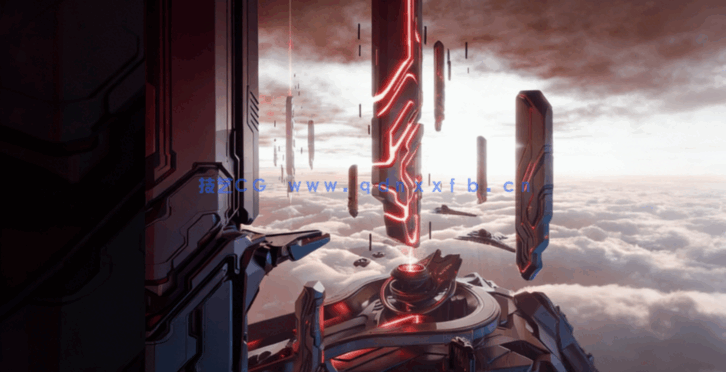 [建筑景观] 尖端科幻硬表面概念艺术建筑环境场景高精度3D模型(图2)