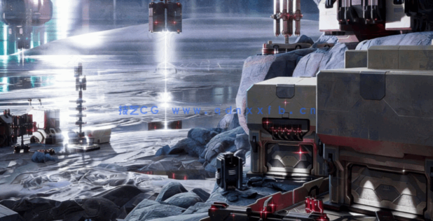 [建筑景观] 未来主义太空科幻建筑环境场景高精度3D模型(图2)