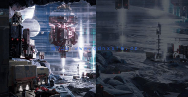 [建筑景观] 未来主义太空科幻建筑环境场景高精度3D模型(图3)