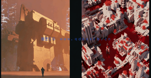 [建筑景观] 未来主义太空科幻建筑环境场景高精度3D模型(图4)