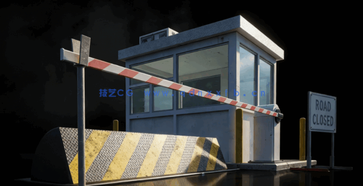 [建筑景观] 真实大都市城市街道报刊亭围栏小吃摊垃圾桶等边路场景3D模型(图6)