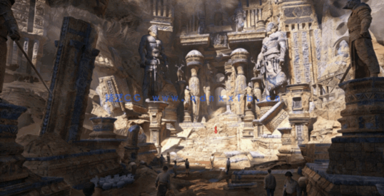 [建筑景观] 古代恢弘神圣神庙废墟大型环境场景3D模型(图4)