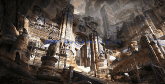 [建筑景观] 古代恢弘神圣神庙废墟大型环境场景3D模型(图5)