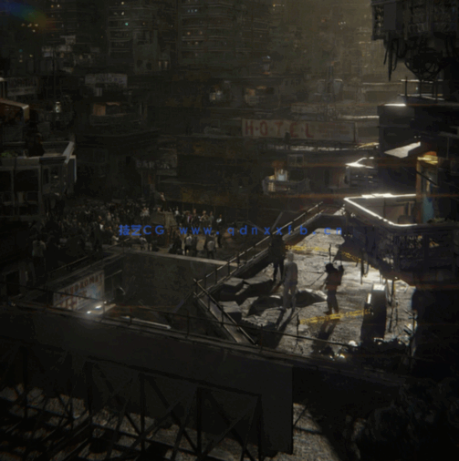 [建筑景观] 末日风格破败建筑环境场景3D模型(图7)