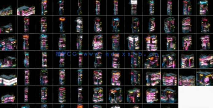 [建筑景观] 80组赛博朋克未来都市建筑场景高精度3D模型合集(图4)