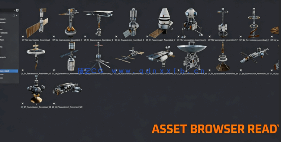 [建筑景观] 科幻空间站太空殖民地星际飞船环境场景3D模型(图5)