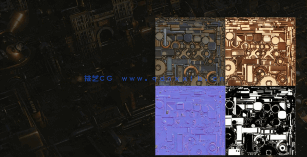 [建筑景观] 蒸汽朋克风格机械美学建筑场景3D模型(图2)