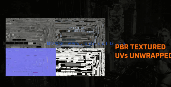 [建筑景观] 赛博朋克风格模块化摩天大楼建筑场景资产包3D模型(图4)