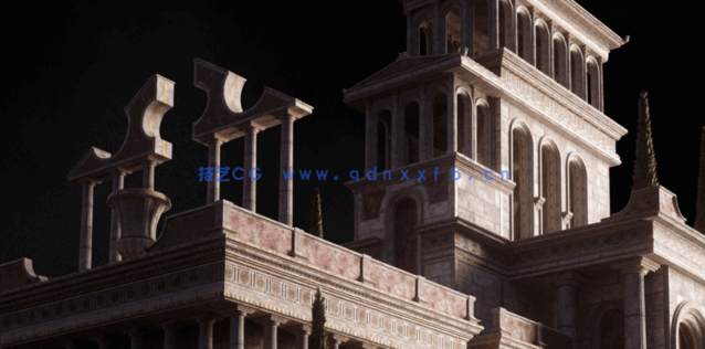 [建筑景观] 亚特兰蒂斯失落之城建筑环境场景3D模型 更新版(图7)