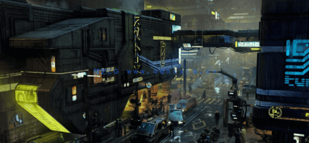 [建筑景观] 赛博朋克未来都市霓虹灯光反乌托邦建筑环境场景3D模型合集 BMS(图2)