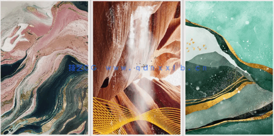 现代抽象轻奢装饰画贴图素材(图4)