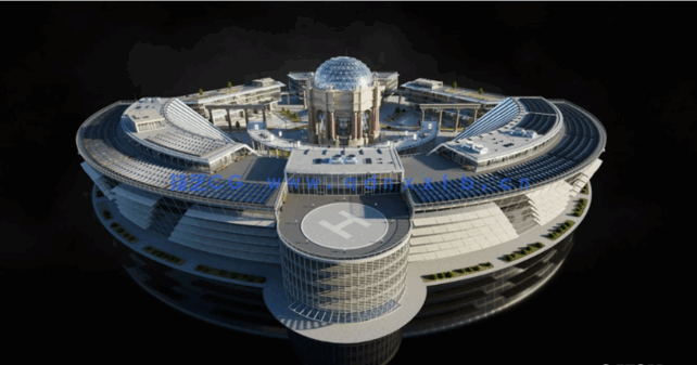 101G超大C4D美国旧金山现代大都市豪华酒店住宅购物中心科幻赛博朋克城市建筑模型合集(图15)