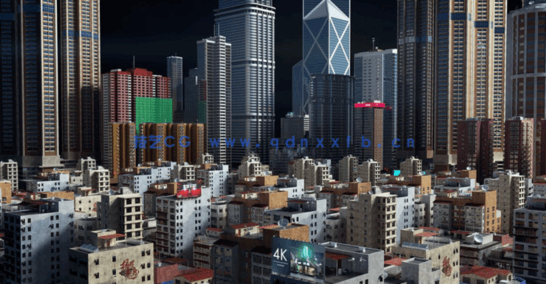 170G超大容量C4D现代都市香港高楼大厦工地小巷街道建筑模型合集(图9)