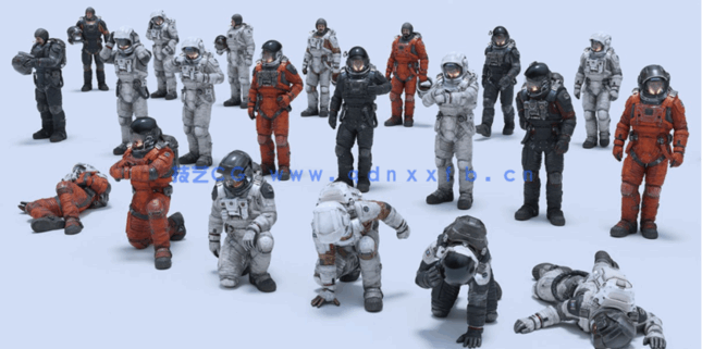 54G超大C4D火星车地形太空宇航员人物角色模型合集下载(图9)