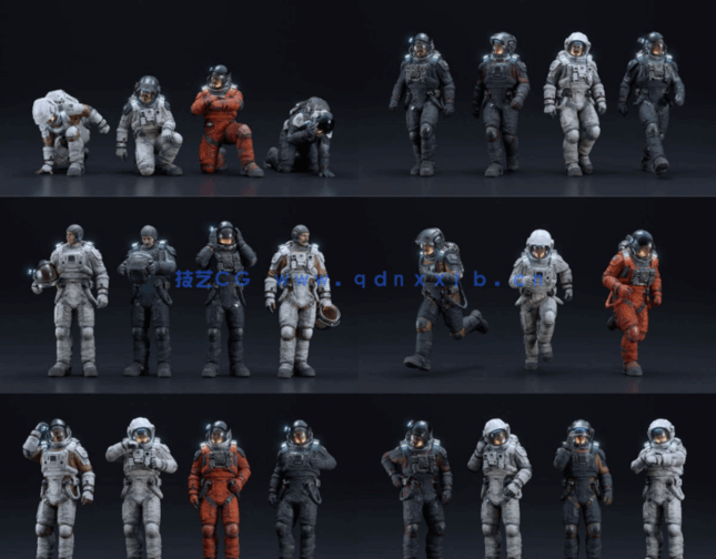 54G超大C4D火星车地形太空宇航员人物角色模型合集下载(图4)