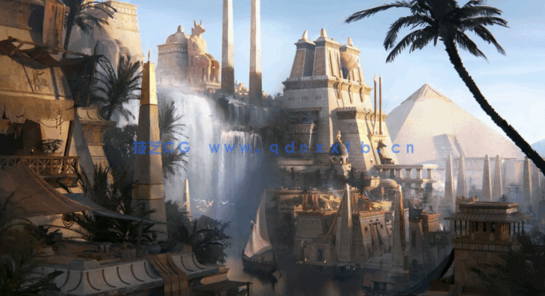 39G超大C4D古埃及金字塔雄伟神庙古代帝国文明城市建筑模型合集(图1)