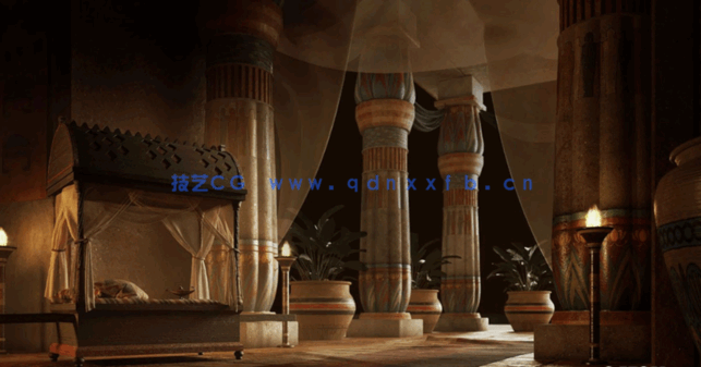 39G超大C4D古埃及金字塔雄伟神庙古代帝国文明城市建筑模型合集(图7)