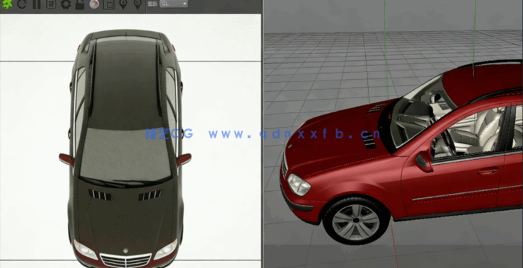 C4D奔驰豪车模型(图1)