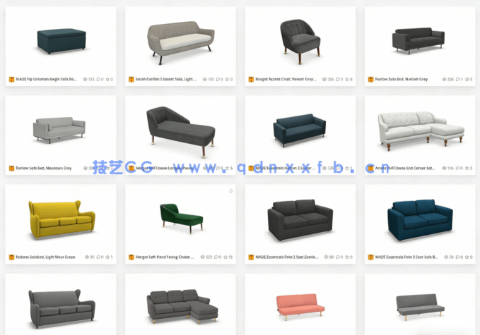 1500组Made出品大型家居家具3D模型合集(图4)