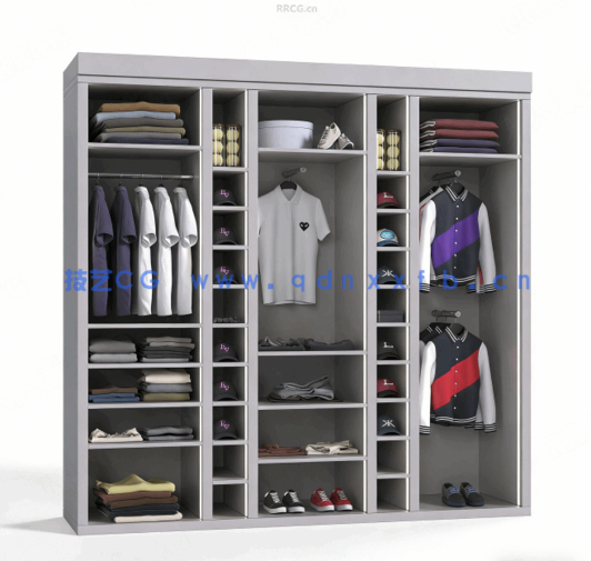  12组现代风格服装鞋子帽子衣柜家具家装3D模型合集 Evermotion(图5)